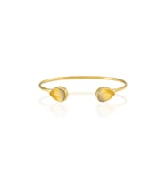 Kadir Jewellery 22 Ayar Altın Kaplama El İşçiliği Zirkon Taşlı Kadın Charm Bileklik (Sarı)