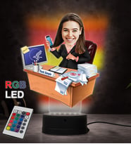 Doğum Günü Hediyesi,Sevgiliye Hediye, Kişiye Özel Fotoğraflı Sekreter Karikatür 3D Led Lamba (RGB)