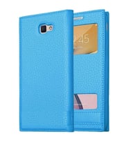 Samsung Galaxy C5 Uyumlu Pencereli Kapaklı Magnum Kılıf (Mavi)