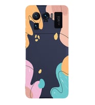 PrintiFy Xiaomi Mi11 Ultra Uyumlu Lansman Kılıf Karışık Renkler Tasarımlı İçi Kadife Kapak (Lacivert)