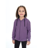 Toontoy Kız Çocuk Nakışlı Hırka (Mor)