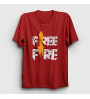 Presmono Unisex Beyaz Knife V2 Free Fire T-Shirt 232928tt (Kırmızı)