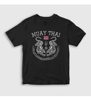 Presmono Unisex Çocuk Beyaz Thailand Kaplan Ufc Mma Muay Thai T-Shirt 499029tt (Siyah)