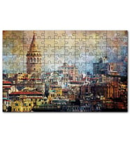 Cakapuzzle Galata Kulesinin Sanatsal Görsel Puzzle Yapboz MDF (Ahşap) (1000 Parça)
