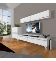Decoraktiv Ekoflex 6y Mdf Retro Tv Ünitesi Tv Sehpası (Beyaz)