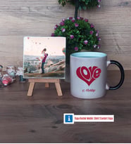 Sevgiliye Hediye Fotoğraflı Dekoratif Taş, Kupa Bardak Beyaz Hediye (Model 9)