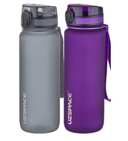 Uzspace 2'li Tritan Matara Seti 800 ml 14 Farklı Renk Seçeneği FiftyFifty (Gri-Mor)