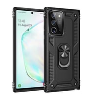 Galaxy Note 20 Ultra Kılıf Zore Vega Yüzüklü Standlı Zırh Kılıf (Siyah)