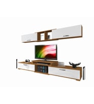 Decoraktiv Flex 5 Mdf Tv Ünitesi Tv Sehpası (Beyaz - Kahverengi)