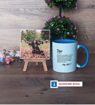 Teyzeye Hediye Fotoğraflı Dekoratif Taş, Kupa Bardak Beyaz Hediye (Model 4)