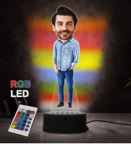 Doğum Günü Hediyesi,Sevgiliye Hediye, Kişiye Özel Fotoğraflı En Tatlı Abi Karikatür 3D Led Lamba (RGB)