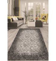 Dijital Kaymaz Taban Yıkanabilir Modern Renkli Salon Halısı Mutfak Halısı Yolluk ND-HT-242 (Antrasit)