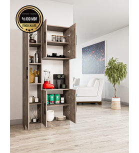 ATLAS Çok Amaçlı Dolap mutfak banyo balkon ' da kullanılabilir (Gri)