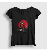 Presmono Kadın Sarı Levi Anime Attack On Titan T-Shirt 123787tt (Siyah)