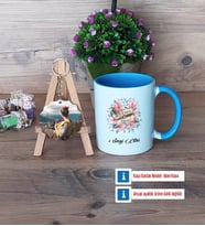 Anneye Hediye Kupa Bardak Beyaz ve Fotoğraflı Ahşap Anahtarlık Hediye (Model 4)