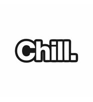 Chill. Araba Sticker siyah 16x6 CM (Siyah)