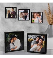 Yapışkanlı Sök Tak Pola Çerçeveler 12x12cm - 5'li Paket FOTO BASKI HEDİYELİ HK2713 (Siyah)