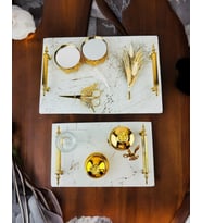 Soulmate Beyaz Desenli Söz Tepsisi ve Nişan Tepsisi (Kırmızı)