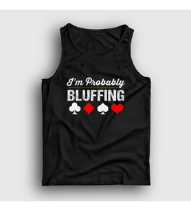 Presmono Unisex Sarı Probably Bluffing Poker Atlet 362089tt (Siyah)