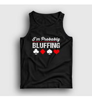 Presmono Unisex Sarı Probably Bluffing Poker Atlet 362089tt (Siyah)
