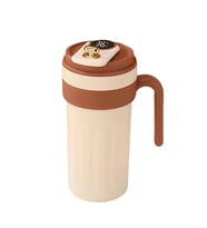 650ml Paslanmaz Çelik Akıllı Sıcaklık Göstergesi Termos (Bej)