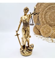 ADALET TERAZİLİ BİBLO ORTA boy 30 cm (Gold)