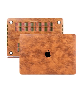 MacBook Pro Kılıf HardCase A1706 A1708 1989 A2159 2016/2019 Uyumlu Kılıf Leat (Kahverengi)