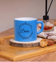 Kişiye Özel Tasarımlı Renkli Nescafe Fincanları & Model No CS-962 (Mavi)