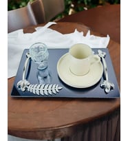 Elegance Söz Kahve Tepsisi (Gümüş)