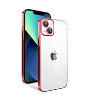 iPhone 13 Kılıf Garaj Kenarları Renkli Kamera Korumalı Kılıf (Kırmızı)