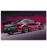 Cakapuzzle Acura RSX Pembe Siyah Arkaplan  Puzzle Yapboz MDF (Ahşap) (500 Parça)