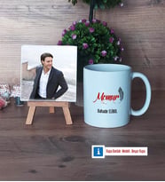 Memur Fotoğraflı Dekoratif Taş, Kupa Bardak Beyaz Hediye (Model 1)