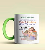 Kişiye Özel Bazı Kahramanların Pelerini Yoktur3 Tema Siyah Kupa (Yeşil)