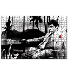 Cakapuzzle Al Pacino Tony Montana Yaralı Yüz  Puzzle Yapboz MDF (Ahşap) (1000 Parça)