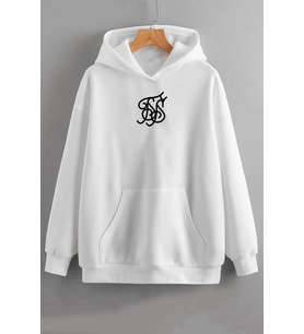 Unisex Fs Baskılı Sweatshirt (A.Beyaz)