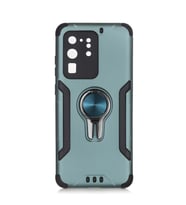 Galaxy S20 Ultra Kılıf Stand Olma Özellikli Araç Tutuculu Ko ko Kılıf (Yeşil)