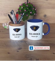 Özel Güvenlik Görevlisi Kalemlik, Kupa Bardak T Kişiye Özel Hediye (Model 6)