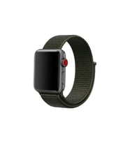 BİPOWER Apple Watch 42-44 mm KRD3 Hasır Kordon (Koyu Yeşil)