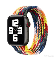 Ally Apple Watch 7-8 45mm 6-5-4 44mm Single loop Plastik Kayış Kordon 3-2-1 42mm (Çok Renkli)