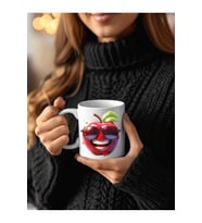Meyve Emoji Şeklinde 3 Boyutlu Tasarım Seramik Kupa Mug - Hediyelik Kupa Bardak (03)