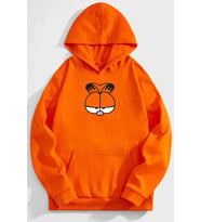 Unisex Garfield Baskılı Sweatshirt (Turuncu)