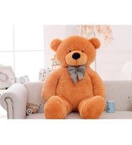 90 cm Papyonlu Peluş Ayıcık - Premium Pelüş Ayı (Kahverengi)
