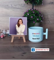 Laboratuvar Teknikeri Fotoğraflı Dekoratif Taş, Kupa Bardak Beyaz Hediye (Model 12)