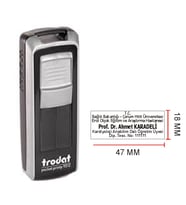 TRODAT 9512 CEP KAŞE - İSİM YAZILI KALEM HEDİYELİ (Gri)