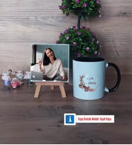 Doğum Günü Hediyesi İsme Özel Fotoğraflı Dekoratif Taş, Kupa Bardak Beyaz Hediye (Model 11)