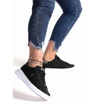 US POLO Assn  Extra Siyah Beyaz Kadın Sneaker Yürüyüş Spor Ayakkabısı (Siyah - Beyaz)