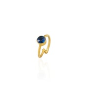 Kadir Jewellery 22 Ayar Altın Kaplama Zirkon Taşlı Ayarlanabilir Kadın Minimal Yüzük (Parlement)
