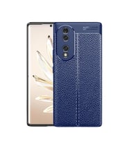 Huawei Honor 70 Kılıf Deri Tarzı Niss Silikon Case Kapak (Lacivert)