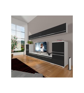 Decoraktiv Eko 9 Mdf Std Tv Ünitesi Tv Sehpası (Beyaz-Siyah)