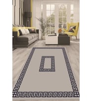 Dijital Kaymaz Taban Yıkanabilir Modern Renkli Salon Halısı Mutfak Halısı Yolluk ND-HT-595 (Lacivert)